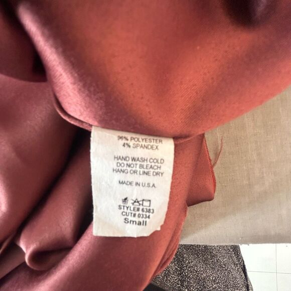 Attached brown satin mini Dress with pockets size XS - Picture 9 of 10